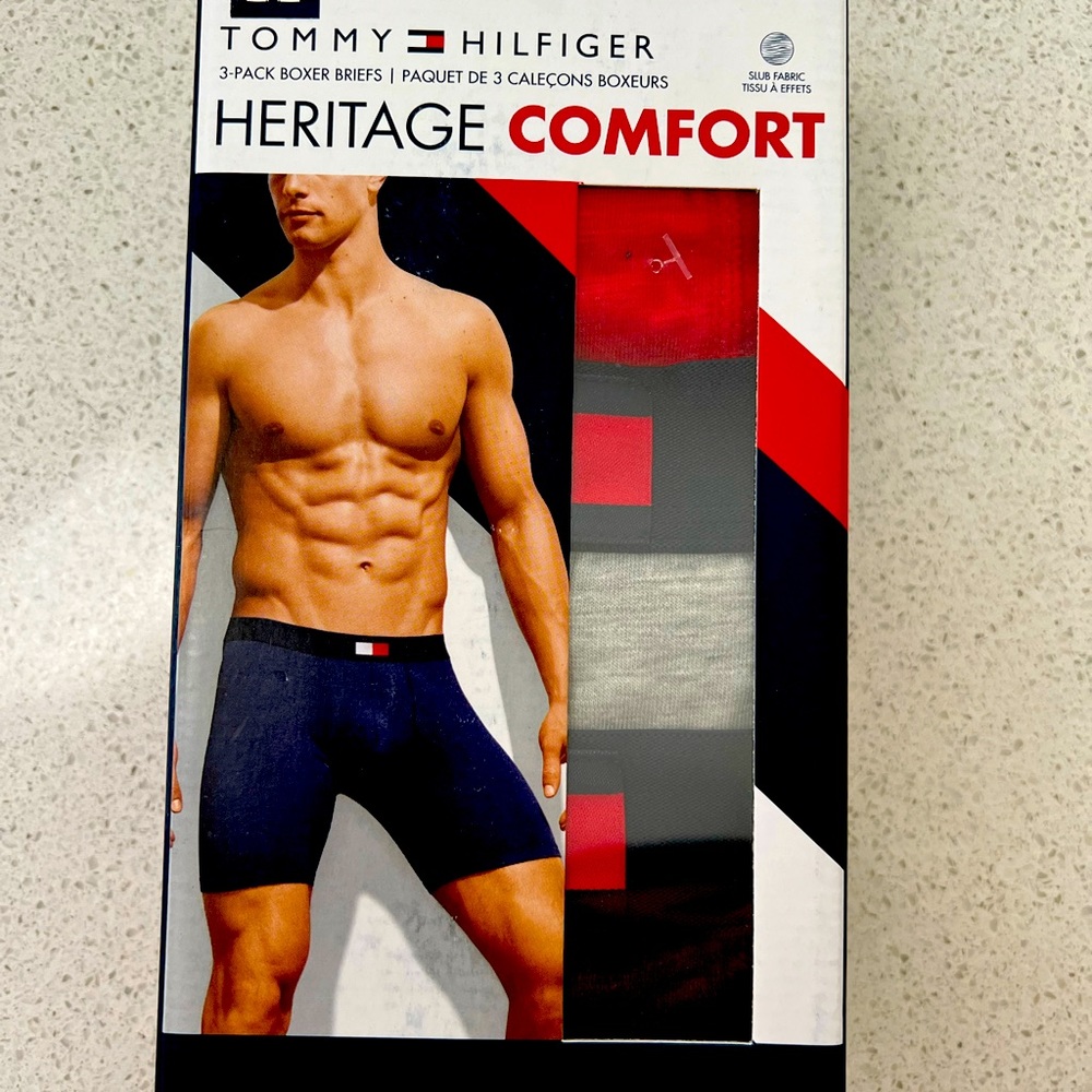 Tommy Hilfiger Boxer Briefs L Cotton 3Pack Men's Underwear Comfort Fit NEW